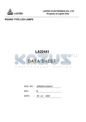 LA22441 datasheet - ROUND TYPE LED LAMPS