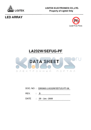 LA232W-SEFUG-PF datasheet - LED ARRAY