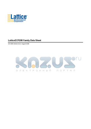 ECP2-6 datasheet - LatticeECP2/M Family Data Sheet