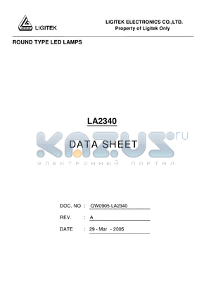 LA2340 datasheet - ROUND TYPE LED LAMPS