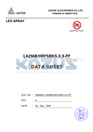 LA256B-HRFSBKS.X.X-PF datasheet - LED ARRAY