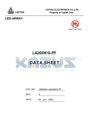 LA265W-G-PF datasheet - LED ARRAY