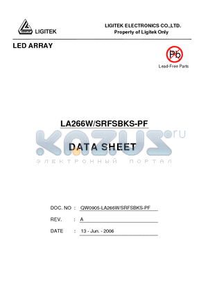 LA266W-SRFSBKS-PF datasheet - LED ARRAY