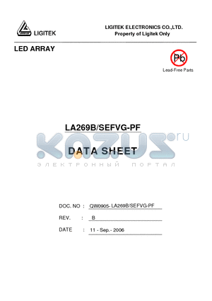 LA269B-SEFVG-PF datasheet - LED ARRAY