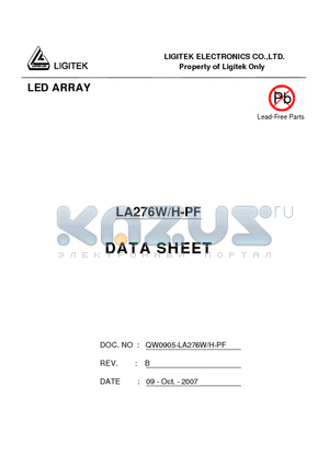LA276W-H-PF datasheet - LED ARRAY
