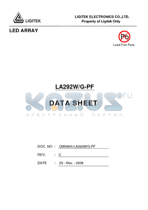 LA292W-G-PF datasheet - LED ARRAY