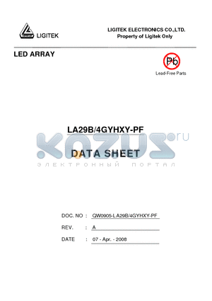 LA29B-4GYHXY-PF datasheet - LED ARRAY