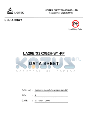 LA29B-G2X3G2H-W1-PF datasheet - LED ARRAY