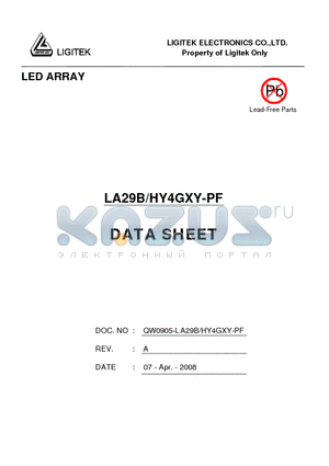 LA29B-HY4GXY-PF datasheet - LED ARRAY