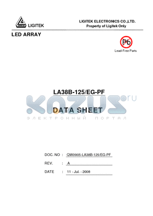 LA38B-125-EG-PF datasheet - LED ARRAY