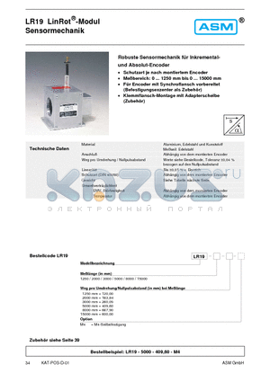 LR19-2000 datasheet - Sensormechanik
