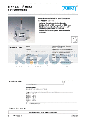 LR19-3000 datasheet - Sensormechanik