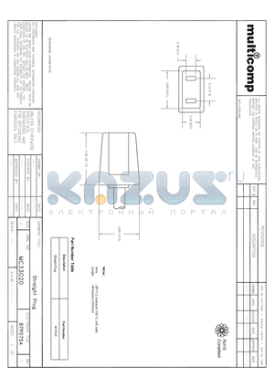 MC33020 datasheet - Straight Plug