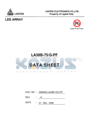 LA38B-75-G-PF datasheet - LED ARRAY