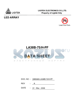 LA38B-75-H-PF datasheet - LED ARRAY