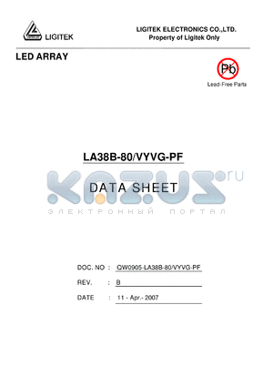 LA38B-80-VYVG-PF datasheet - LED ARRAY