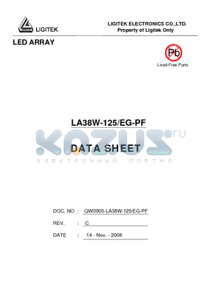 LA38W-125-EG-PF datasheet - LED ARRAY