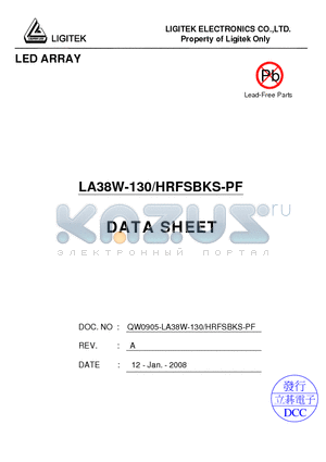 LA38W-130-HRFSBKS-PF datasheet - LED ARRAY