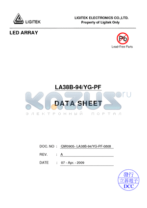 LA38B-94-YG-PF datasheet - LED ARRAY