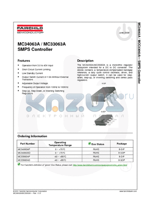MC33063A datasheet - SMPS Controller