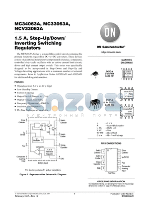 MC33063AD datasheet - 1.5 A, Step−Up/Down/ Inverting Switching Regulators