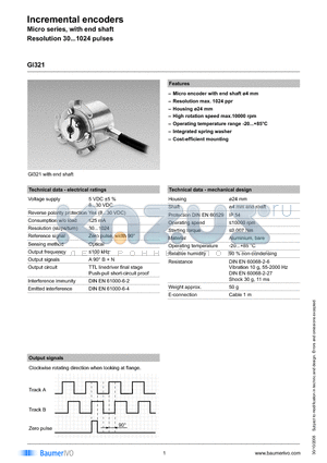 GI321.0224123 datasheet - Incremental encoders