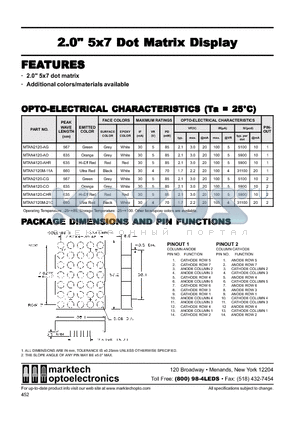 MTAN7120M-21C datasheet - Marktech 2.00 5x7 Dot Matrix