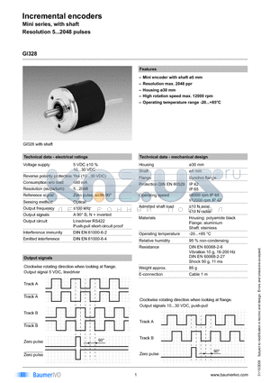 GI328.0224106 datasheet - Incremental encoders