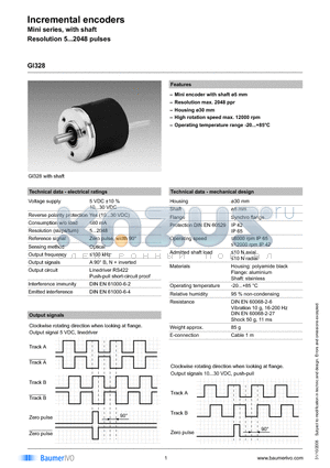 GI328.0603106 datasheet - Incremental encoders