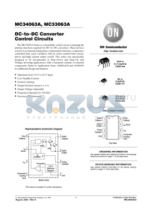 MC33063AVP datasheet - DC-to-DC Converter Control Circuits