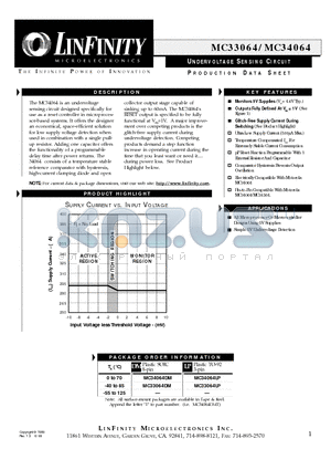 MC33064 datasheet - UNDERVOLTAGE SENSING CIRCUIT