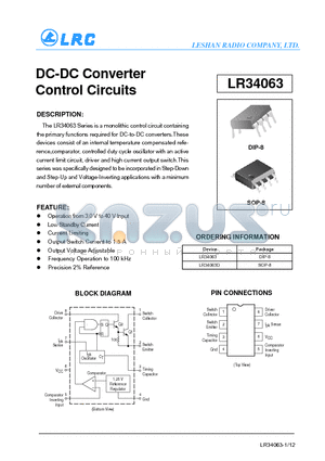 LR34063 datasheet - DC-DC Converter Control Circuits
