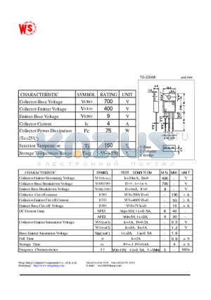 MJE13005 datasheet - NPN SILICON TRANSISTOR(ELECTRONIC TRANSFORMERS , POWER SWICHING CIRCUIT)