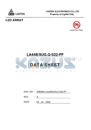 LA44B-9UG.G-S22-PF datasheet - LED ARRAY