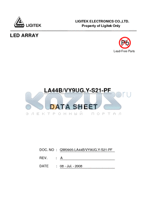 LA44B-VY9UG.Y-S21-PF datasheet - LED ARRAY
