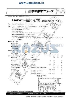 LA4520 datasheet - LA4520