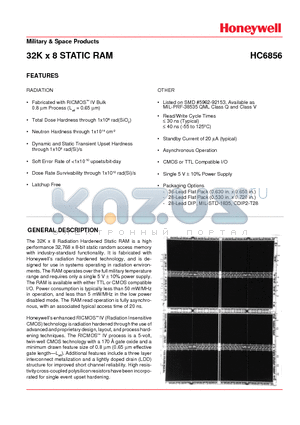 HC6856NQFZC60 datasheet - 32K x 8 STATIC RAM