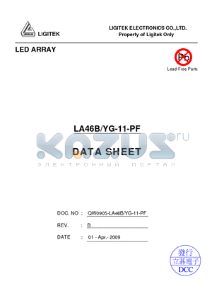 LA46B-YG-11-PF datasheet - LED ARRAY