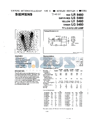 LR5480-E datasheet - T1 (5mm) LED LAMP