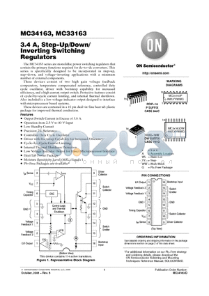 MC33163DWR2 datasheet - 3.4 A, Step−Up/Down/Inverting Switching Regulators