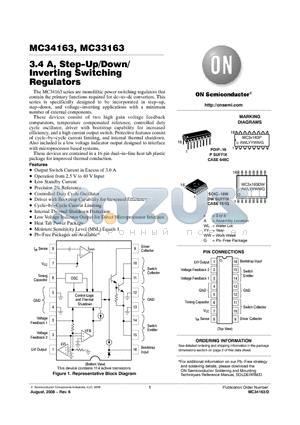 MC33163DWR2 datasheet - 3.4 A, Step-Up/Down/ Inverting Switching Regulators