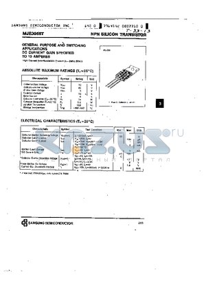 MJE3055 datasheet - NPN (GENERAL PURPOSE AND SWITCHING APPLICATIONS)