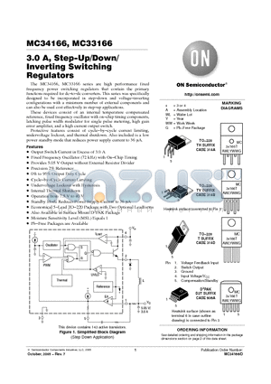 MC33166D2TR4G datasheet - 3.0 A, Step−Up/Down/Inverting Switching Regulators