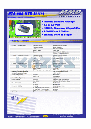 MTB10HBVM datasheet - Full-Size (7.3mm or 4.7mm height)