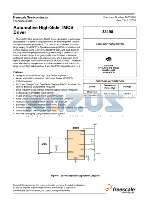 MC33198D datasheet - Automotive High-Side TMOS Driver