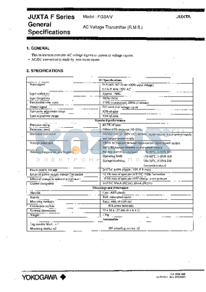 FG3V-14 datasheet - AC Voltage Transmitter