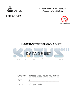 LA62B-3-SBKS8UG-8-AS-PF datasheet - LED ARRAY
