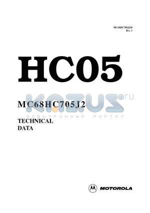 HC705J2 datasheet - M68HC05 FAMILY OF 8 BIT MICROCONTROLLER UNITS