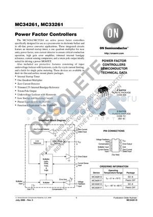 MC33261P datasheet - Power Factor Controllers