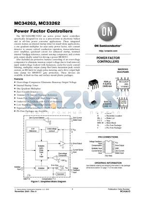 MC33262 datasheet - Power Factor Controllers